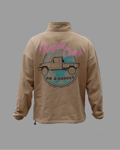 Reißverschluss-Hoodie „Regime Change“
